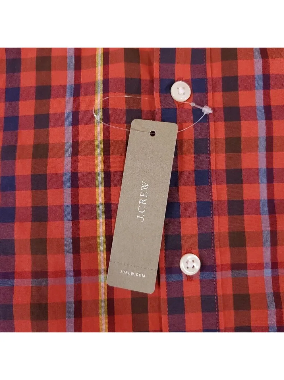 J Crew Mens Medium Secret Wash Slim Fit Long Sleeve Button Down Shirt Stretch